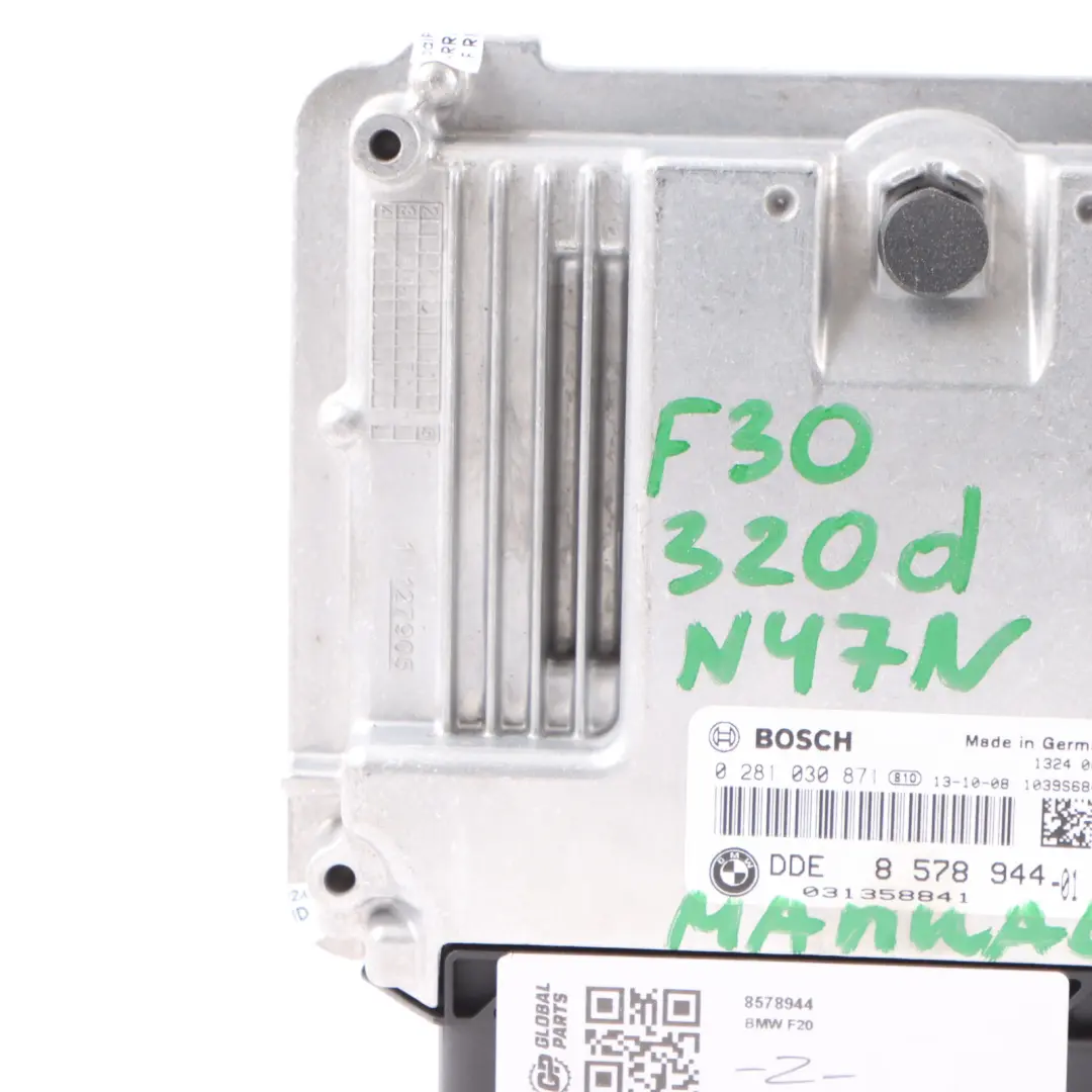 N47N Engine Control Unit ECU DDE Manual to BMW F20 120d F30 320d with Part number 8578944 BMW F20 120d F30 320d N47N Engine Control Unit ECU DDE Manual - SKU 8578944 - Part number 8578944
