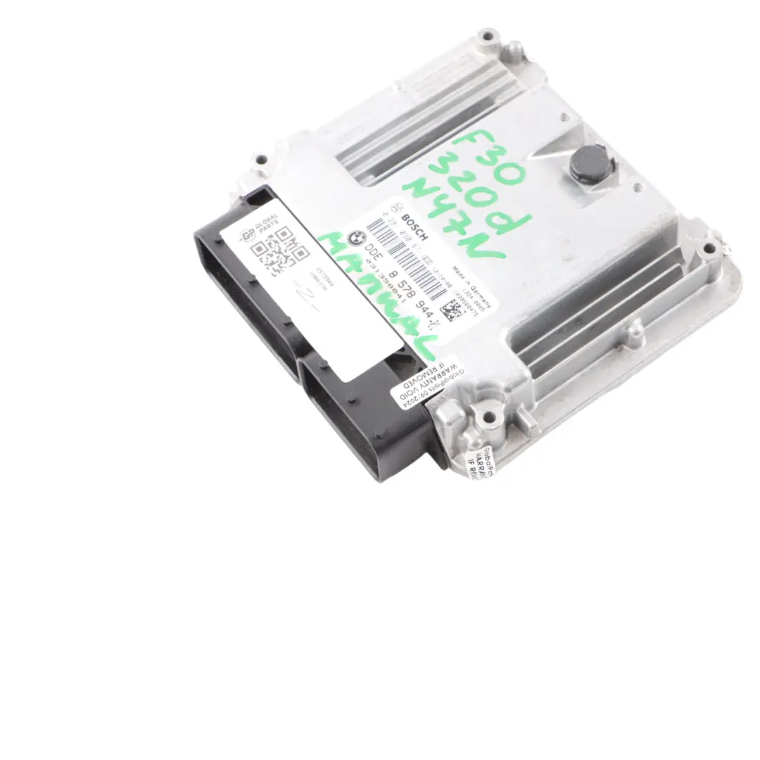 BMW F20 120d F30 320d N47N Engine Control Unit ECU DDE Manual - SKU 8578944 - Part number 8578944