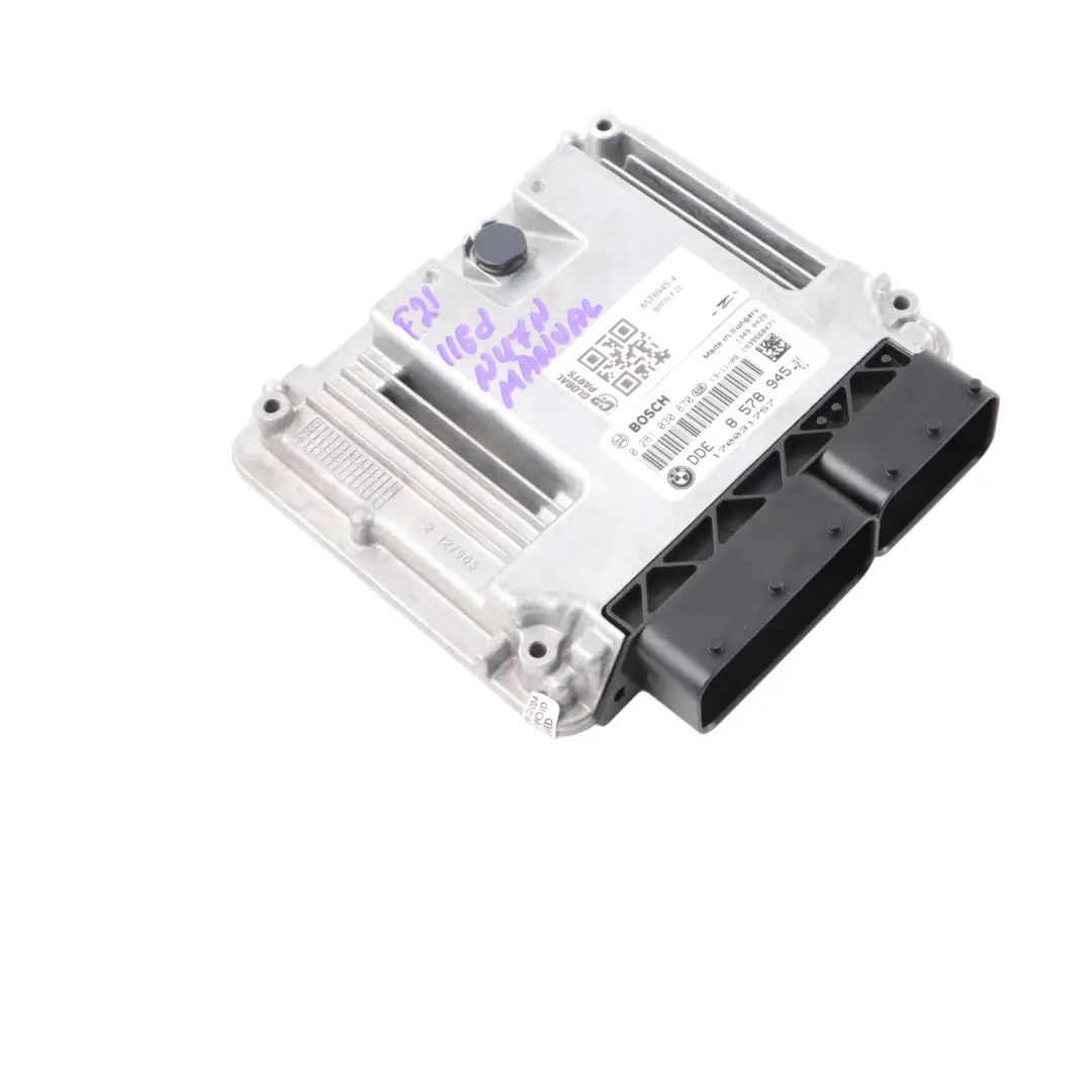 N47N 116HP ECU Engine Contol Unit DDE Manuale per BMW F20 F21 F30 116d 316d con numero di parte 8578945 BMW F20 F21 F30 116d 316d N47N 116HP ECU Engine Contol Unit DDE Manuale - SKU 8578945-4 - Numero di parte 8578945