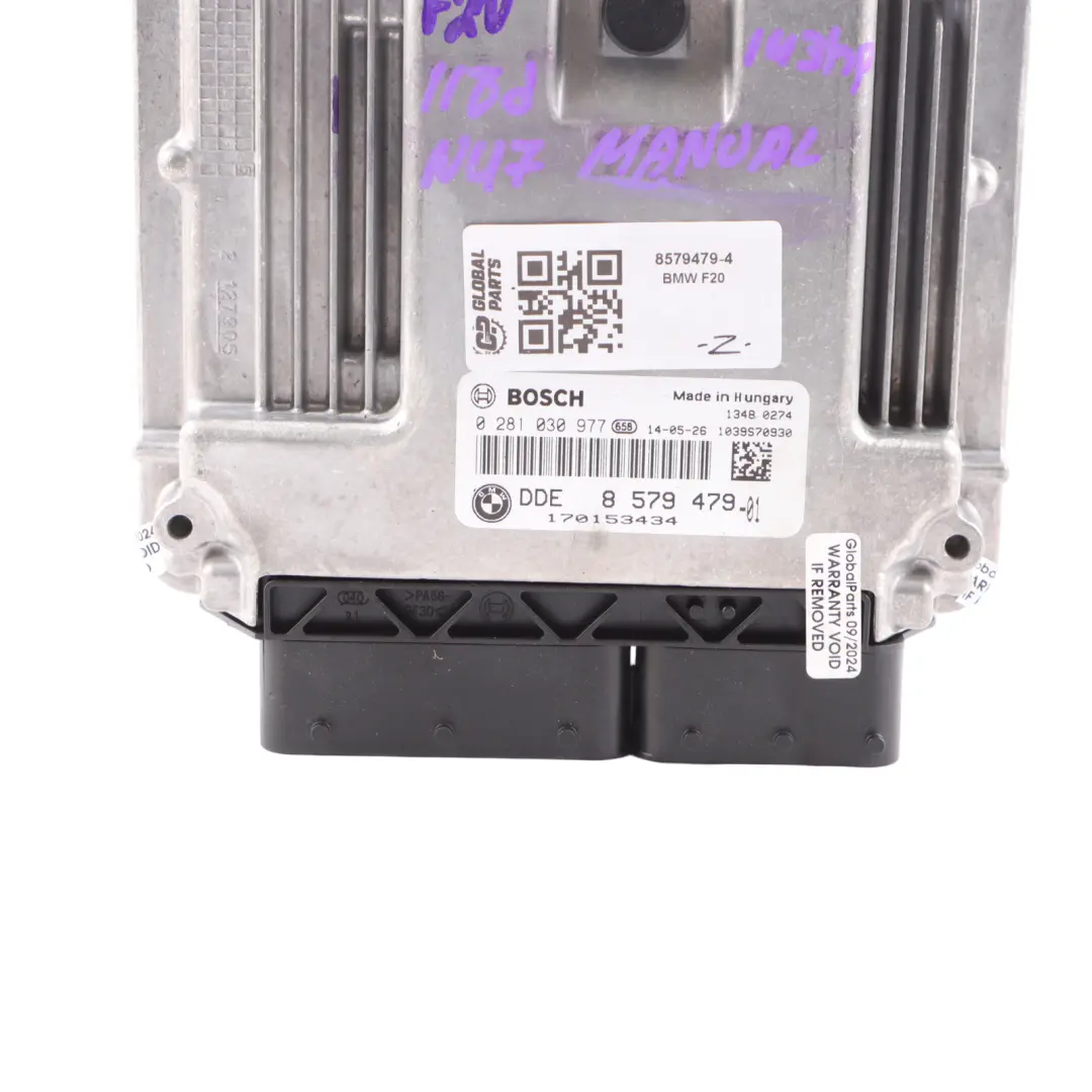 N47N Centralina Motore DDE Manuale per BMW F20 F21 F30 F31 118d 318d con numero di parte 8579479 BMW F20 F21 F30 F31 118d 318d N47N Centralina Motore DDE Manuale - SKU 8579479-4 - Numero di parte 8579479