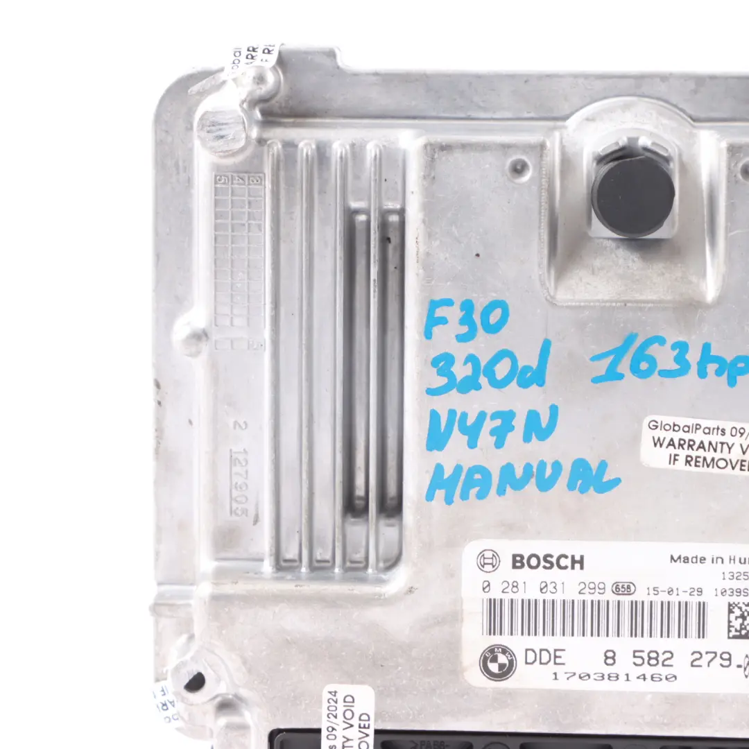 N47N 163HP Engine Control Unit ECU DDE Manual to BMW F30 320d ed Diesel with Part number 8582279 BMW F30 320d ed Diesel N47N 163HP Engine Control Unit ECU DDE Manual - SKU 8582279-4 - Part number 8582279