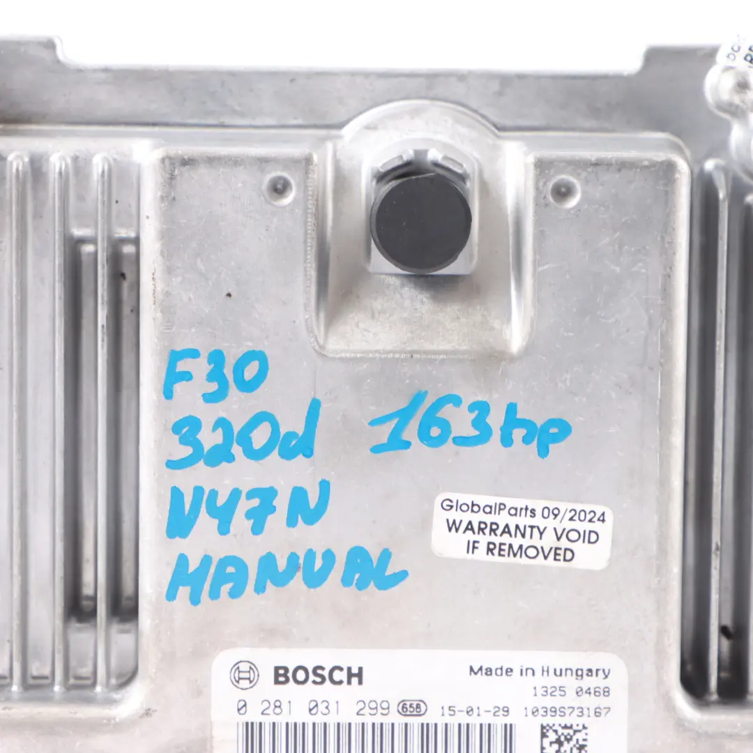BMW F30 320D Ed Diesel N47N 163HP Unidad De Control Motor ECU DDE Manual - SKU 8582279-4 - Número de pieza 8582279