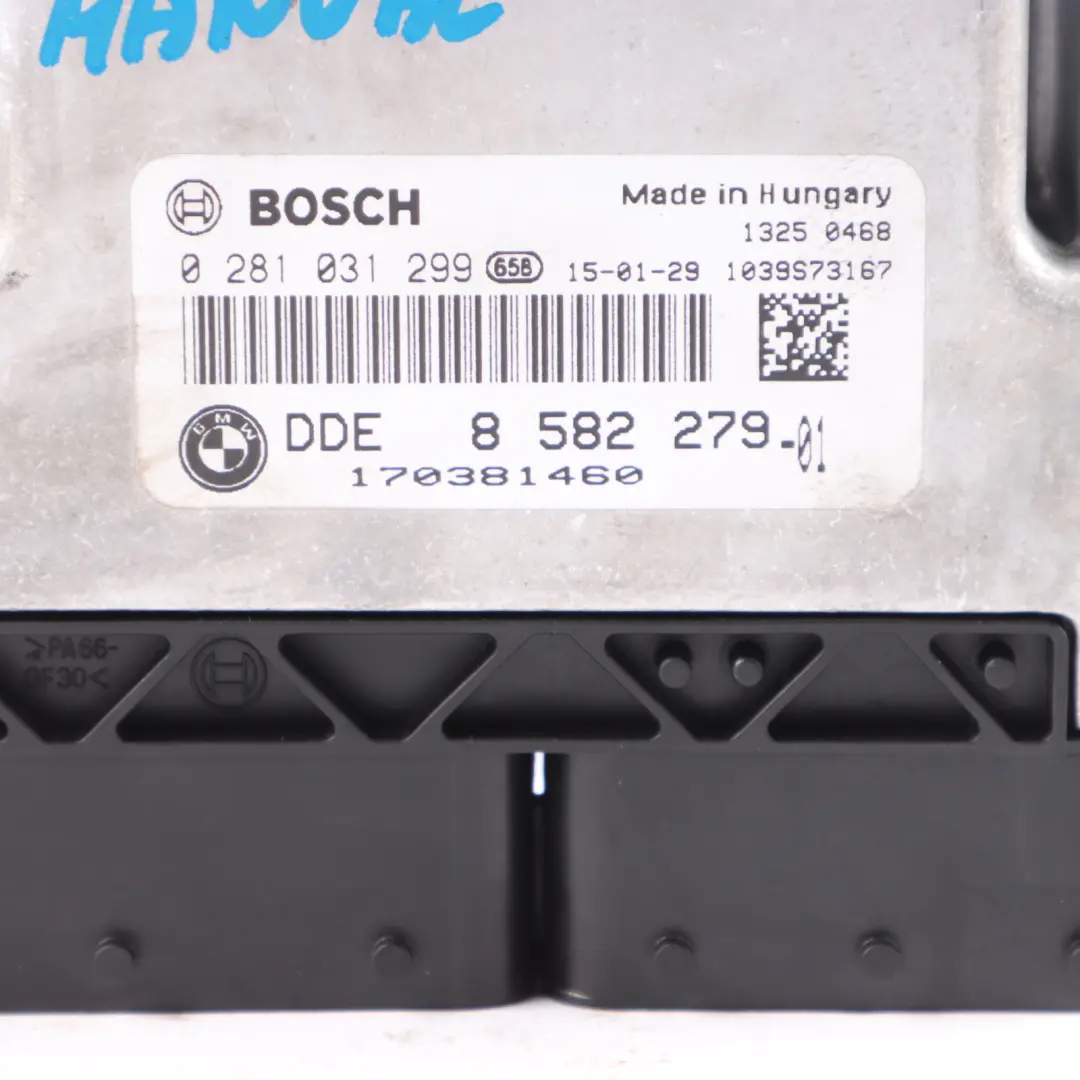 N47N 163HP Unidad De Control Motor ECU DDE Manual para BMW F30 320D Ed Diesel con número de pieza 8582279 BMW F30 320D Ed Diesel N47N 163HP Unidad De Control Motor ECU DDE Manual - SKU 8582279-4 - Número de pieza 8582279