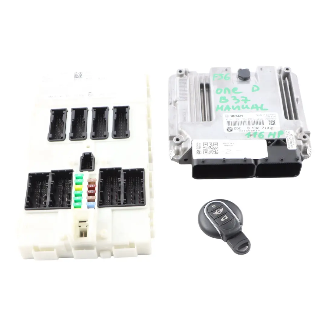 B37 Diesel Engine ECU Kit DDE BDC + Key Manual to Mini F55 F56 Cooper D with Part number 8582719 Mini F55 F56 Cooper D B37 Diesel Engine ECU Kit DDE BDC + Key Manual - SKU 8582719-1 - Part number 8582719