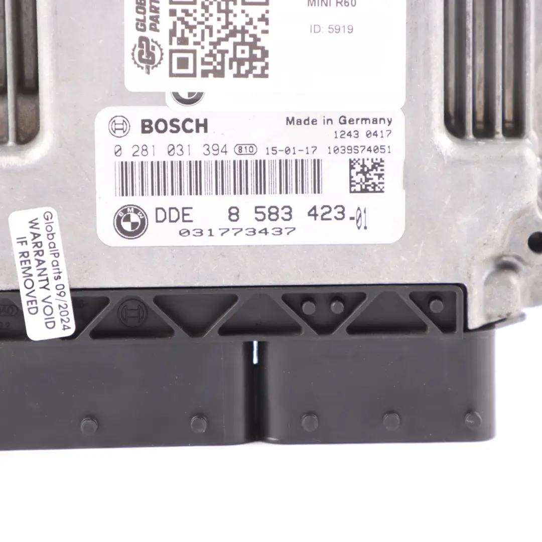 N47N 2.0 112HP Engine ECU Kit DDE CAS3 Key Mini Cooper D R60 R61 ALL4 - SKU 8583423-6 - Part number 8583423