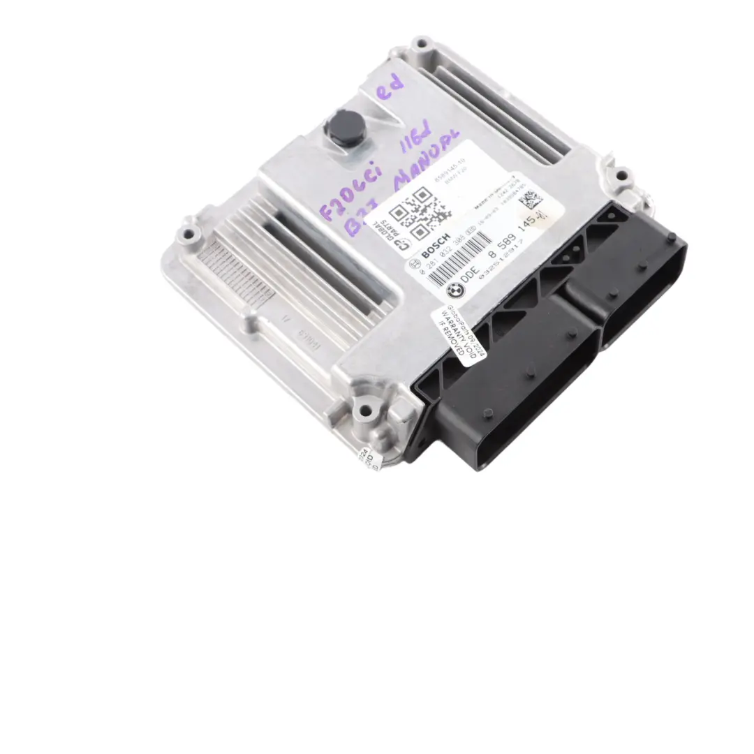 BMW F20 LCI 116d B37 Engine Control Unit Module ECU DDE Manual - SKU 8589145-10 - Part number 8589145