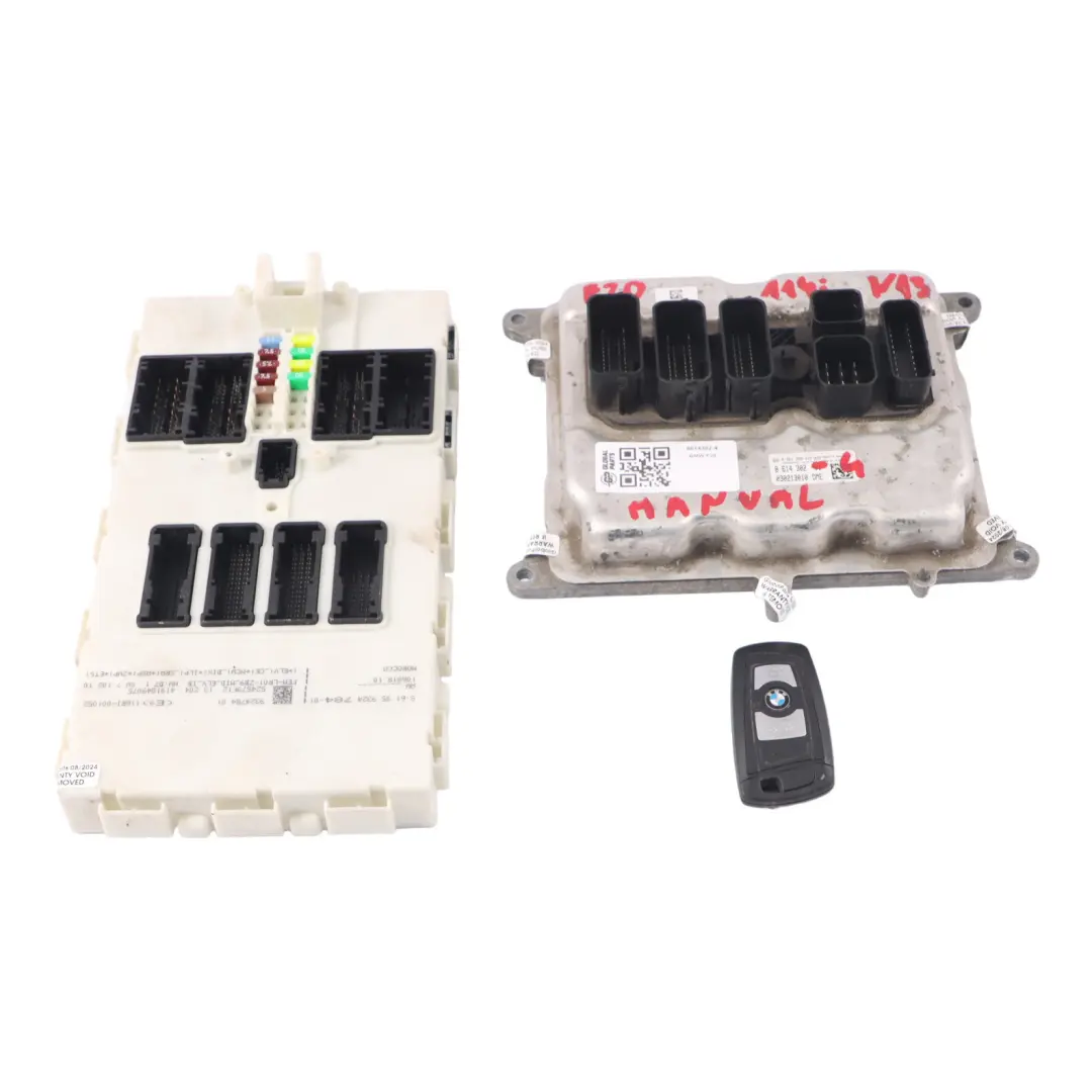 BMW F20 F21 114i N13 Engine ECU DME Kit FEM + Key Manual Gearbox - SKU 8614302-4 - Part number 8614302