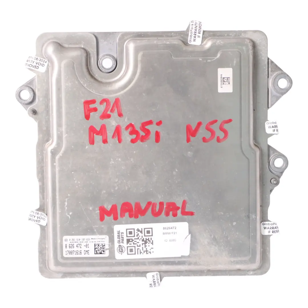 N55 231HP Benzina Unità Motore ECU DME Manuale per BMW F20 F21 M135i con numero di parte 8626472 BMW F20 F21 M135i N55 231HP Benzina Unità Motore ECU DME Manuale - SKU 8626472 - Numero di parte 8626472