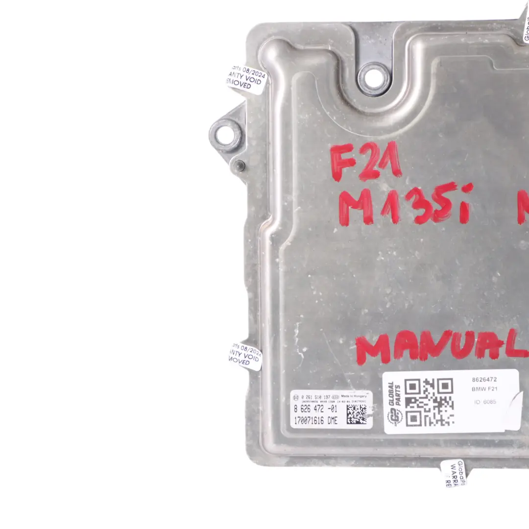 N55 231HP Benzina Unità Motore ECU DME Manuale per BMW F20 F21 M135i con numero di parte 8626472 BMW F20 F21 M135i N55 231HP Benzina Unità Motore ECU DME Manuale - SKU 8626472 - Numero di parte 8626472
