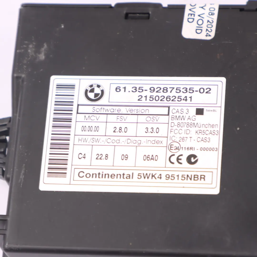 BMW Z4 E89 Roadster 18i N20 156HP ECU Kit DME CAS3 Manual - SKU 8631727-3 - Numer Części 8631727