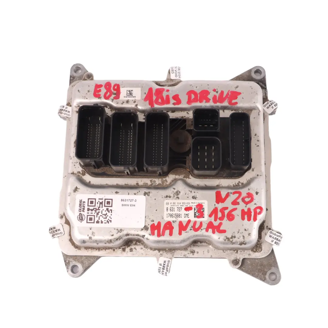 BMW Z4 E89 Roadster 18i N20 156HP ECU Kit DME CAS3 Schlüssel Manual - SKU 8631727-3 - Teilenummer 8631727