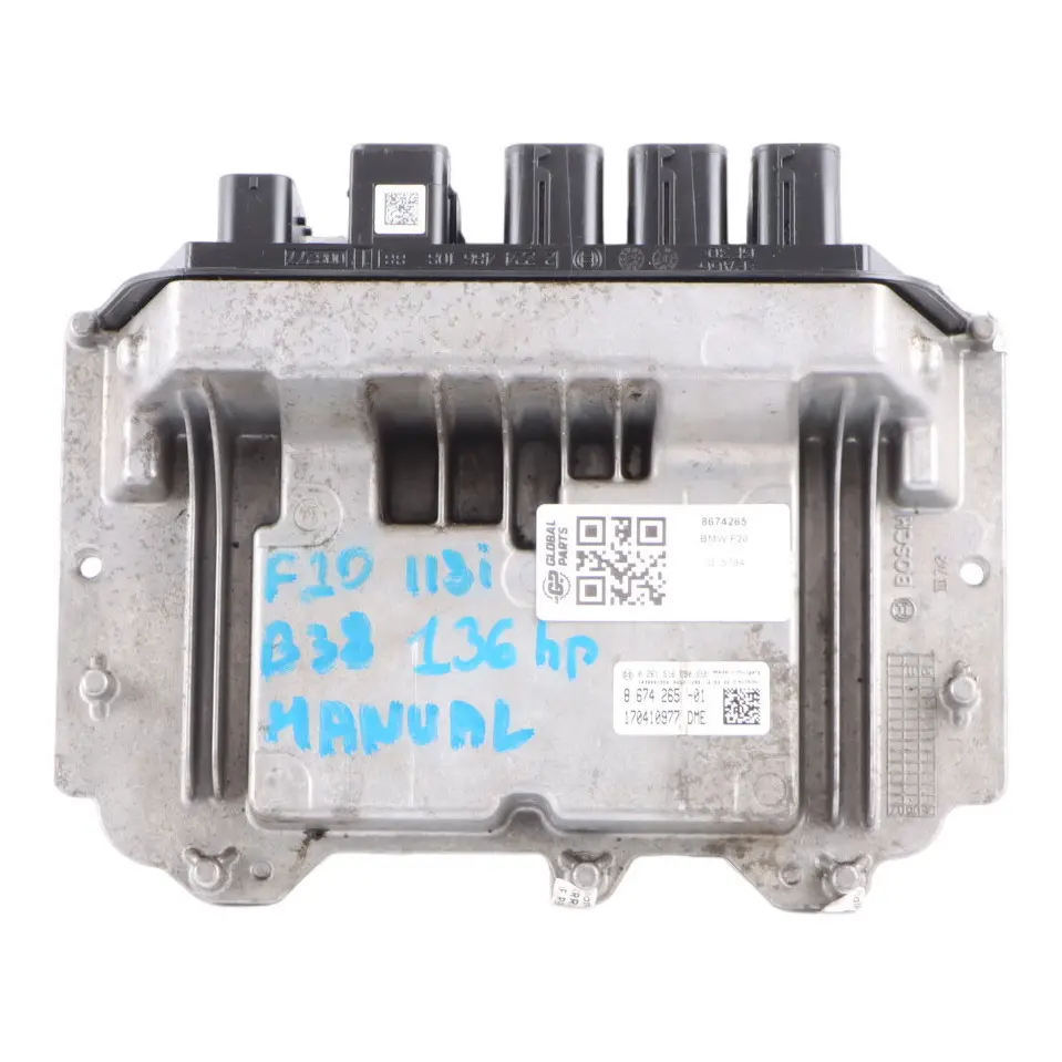 B38A15A 136HP Engine Unit ECU DME Manual to BMW F20 F30 LCI 118i 318i with Part number 8674265 BMW F20 F30 LCI 118i 318i B38A15A 136HP Engine Unit ECU DME Manual - SKU 8674265 - Part number 8674265