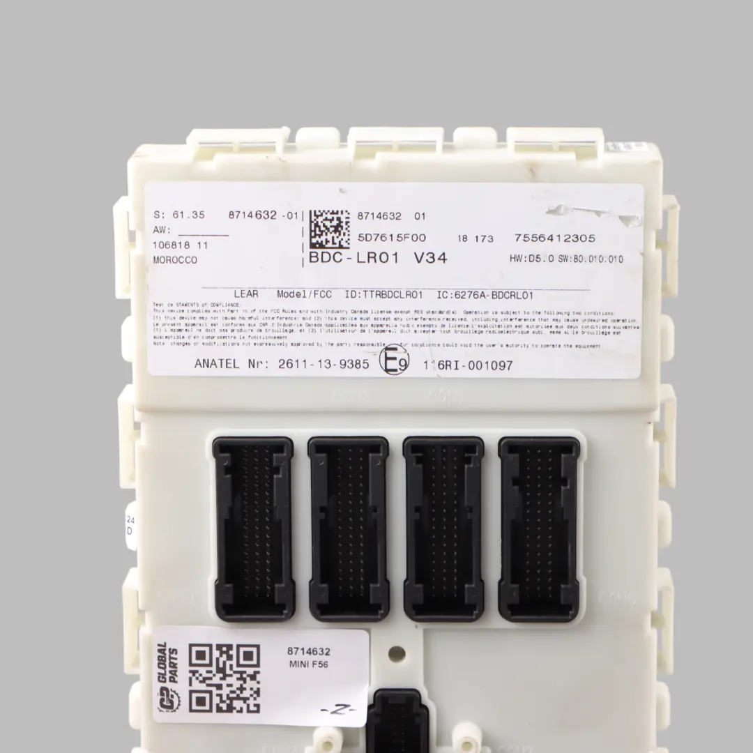  Body Control Unit Mini F54 F55 F56 ECU Body Domain Controller BDC Module - SKU 8714632 - Part number 8714632