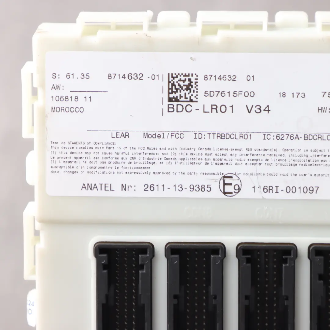  Body Control Unit Mini F54 F55 F56 ECU Body Domain Controller BDC Module - SKU 8714632 - Part number 8714632