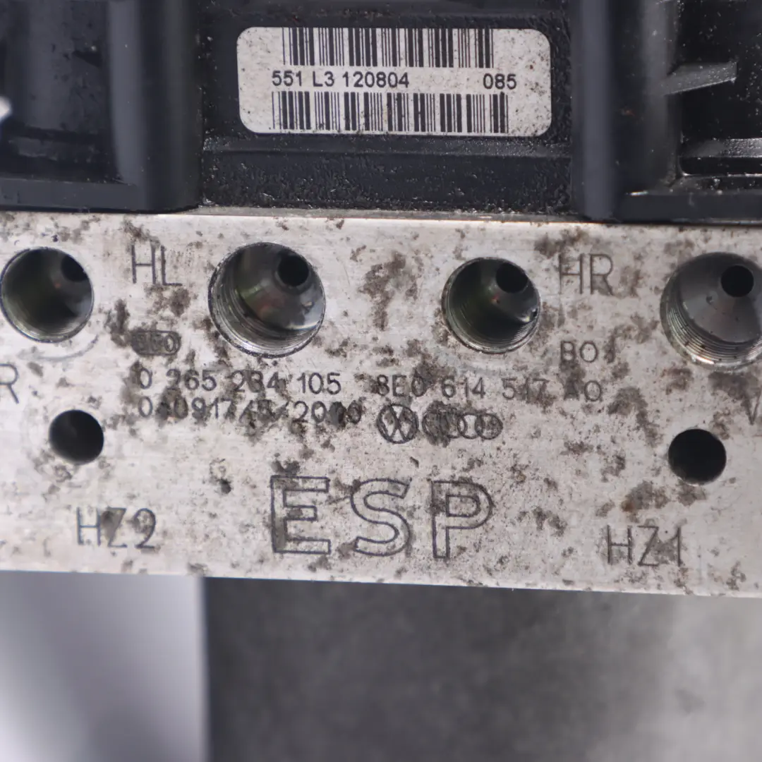 Bomba ABS Audi A4 B7 Bomba de freno hidráulica Módulo de control para con número de pieza 8E0614517AQ Bomba ABS Audi A4 B7 Bomba de freno hidráulica Módulo de control - SKU 8E0614517AQ - Número de pieza 8E0614517AQ