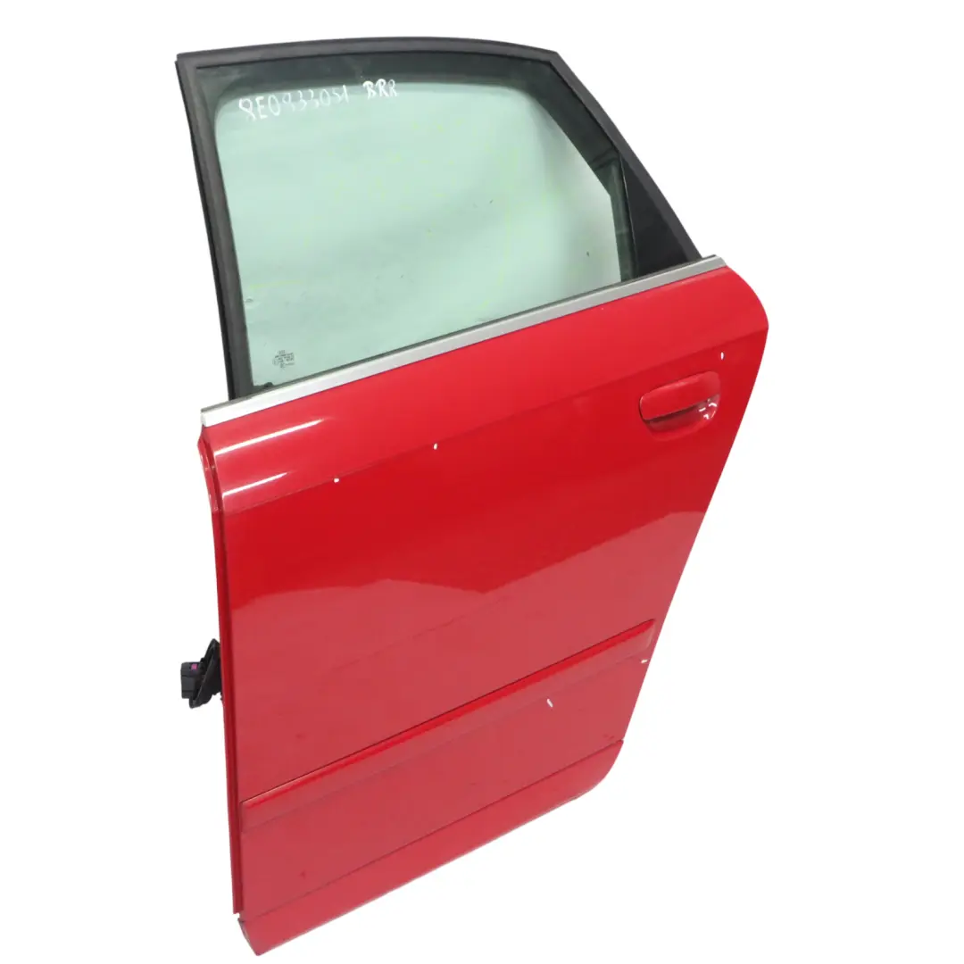 Door Left N/S Brilliant Red - Y3J to Audi A4 B7 Avant Rear with Part number 8E0833051J Audi A4 B7 Avant Rear Door Left N/S Brilliant Red - Y3J - SKU 8E0833051J-BRR - Part number 8E0833051J