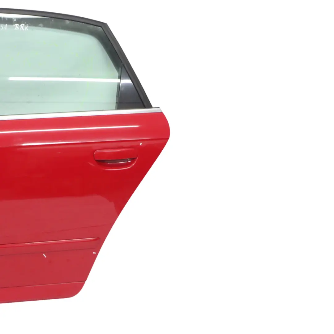 Door Left N/S Brilliant Red - Y3J to Audi A4 B7 Avant Rear with Part number 8E0833051J Audi A4 B7 Avant Rear Door Left N/S Brilliant Red - Y3J - SKU 8E0833051J-BRR - Part number 8E0833051J