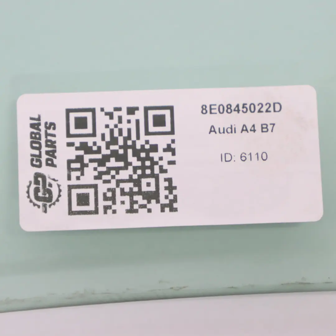 Audi A4 B7 Vitres latérales Porte avant droite Vitres latérales AS2 - SKU 8E0845022D - Numéro de pièce 8E0845022D