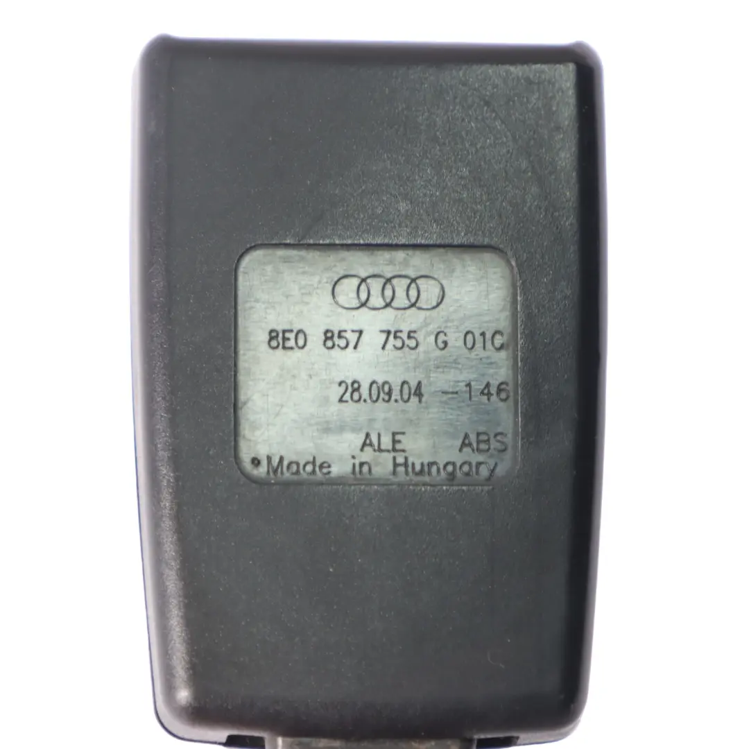 Audi A4 B7 Seat Belt Buckle Lock Catch Front Left Right N/O/S Black - SKU 8E0857755G - Part number 8E0857755G