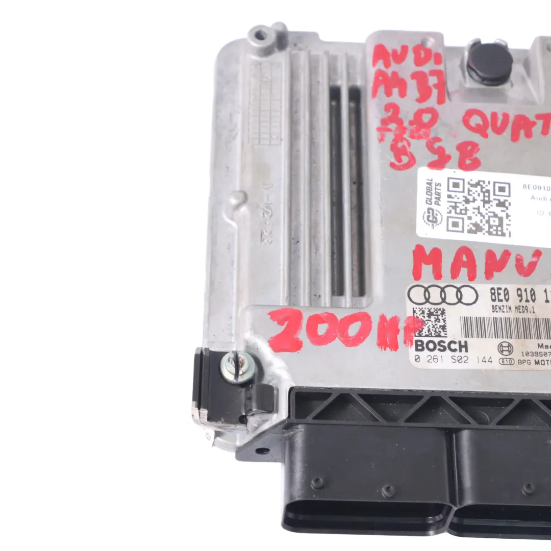 Audi A4 B7 2.0 TFSI BGB Quattro 200HP Engine ECU Kit Ignition + Keys - SKU 8E0910115H-1 - Part number 8E0910115H