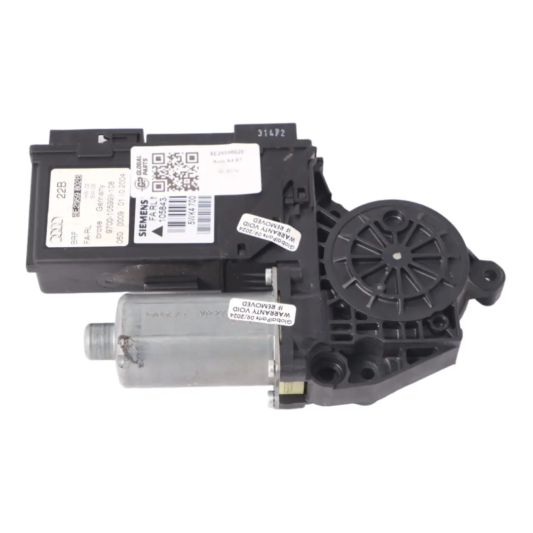 Driver's Door Window Lifter Motor Front Right O/S 8E2959802B to Audi A4 B7 with Part number 8E2959802E Audi A4 B7 Driver's Door Window Lifter Motor Front Right O/S 8E2959802B - SKU RHD-8E2959802E - Part number 8E2959802E