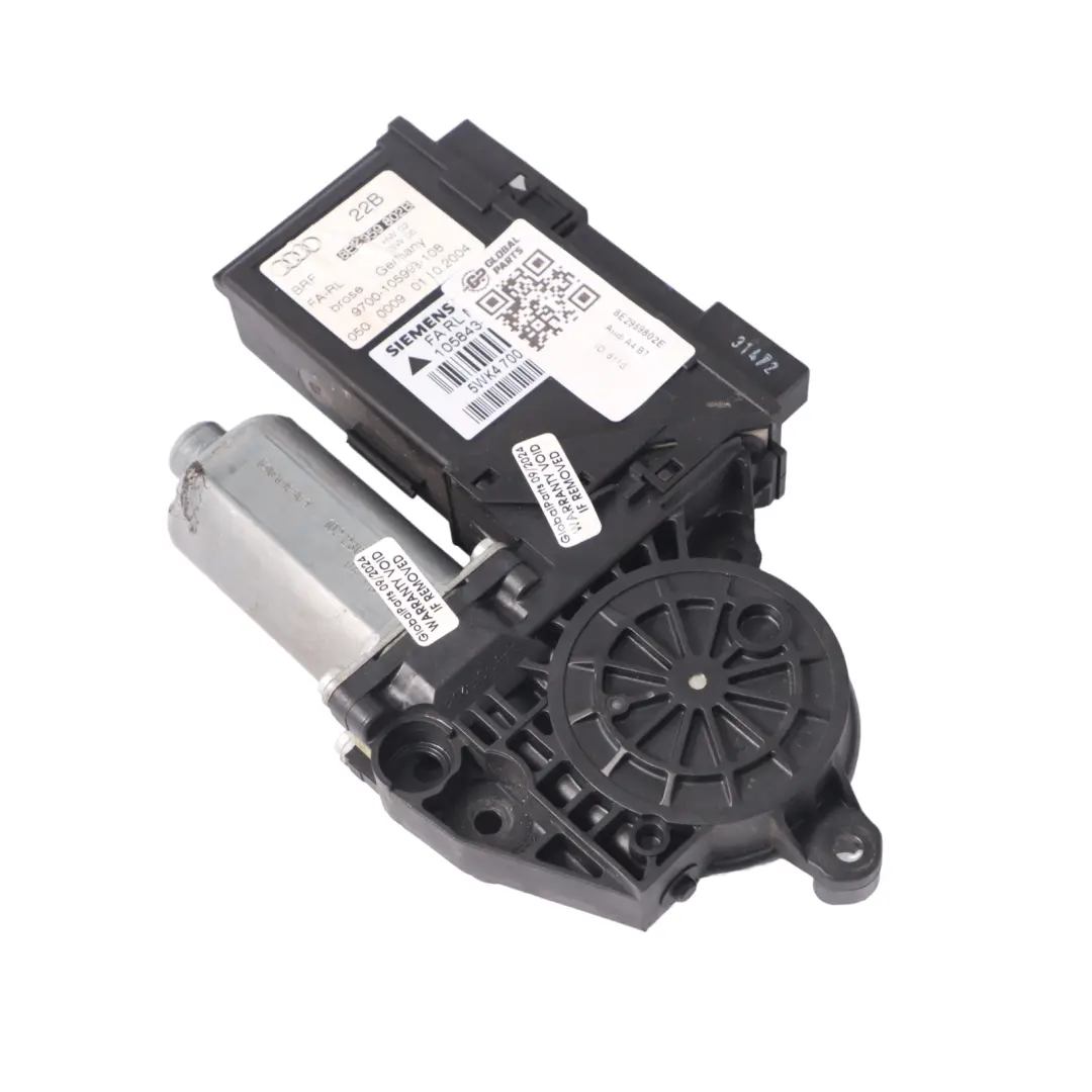 Driver's Door Window Lifter Motor Front Right O/S 8E2959802B to Audi A4 B7 with Part number 8E2959802E Audi A4 B7 Driver's Door Window Lifter Motor Front Right O/S 8E2959802B - SKU RHD-8E2959802E - Part number 8E2959802E
