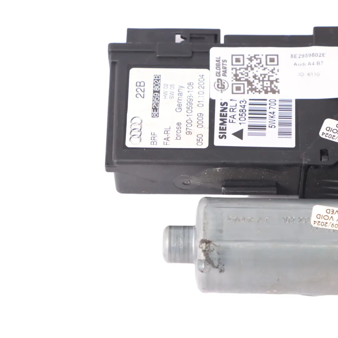 Driver's Door Window Lifter Motor Front Right O/S 8E2959802B to Audi A4 B7 with Part number 8E2959802E Audi A4 B7 Driver's Door Window Lifter Motor Front Right O/S 8E2959802B - SKU RHD-8E2959802E - Part number 8E2959802E