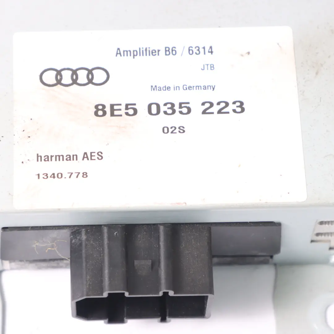 Moduł Wzmacniacz Harman do Audi A4 B7 o numerze 8E5035223 Audi A4 B7 Moduł Wzmacniacz Harman - SKU 8E5035223 - Numer Części 8E5035223