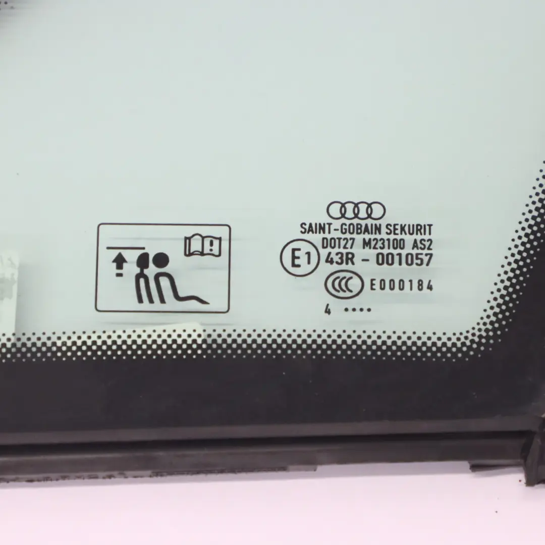 Audi A4 B7 Side Quarter Glass Window Rear Left N/S AS2 - SKU 8E5845299AA - Part number 8E5845299AA