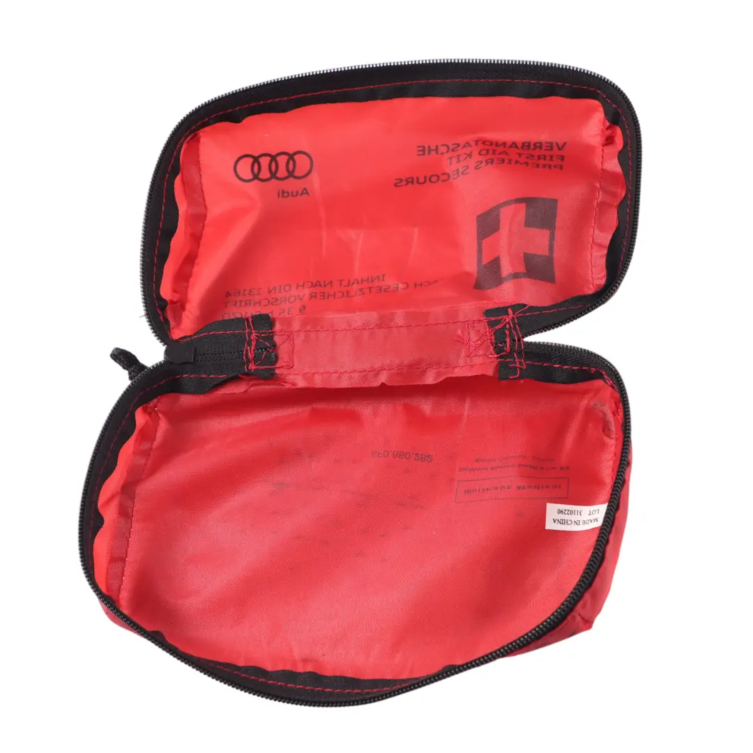 Audi Universal First Aid Kit Medico d'Emergenza Rosso Marsupio - SKU 8F0860282 - Numero di parte 8F0860282