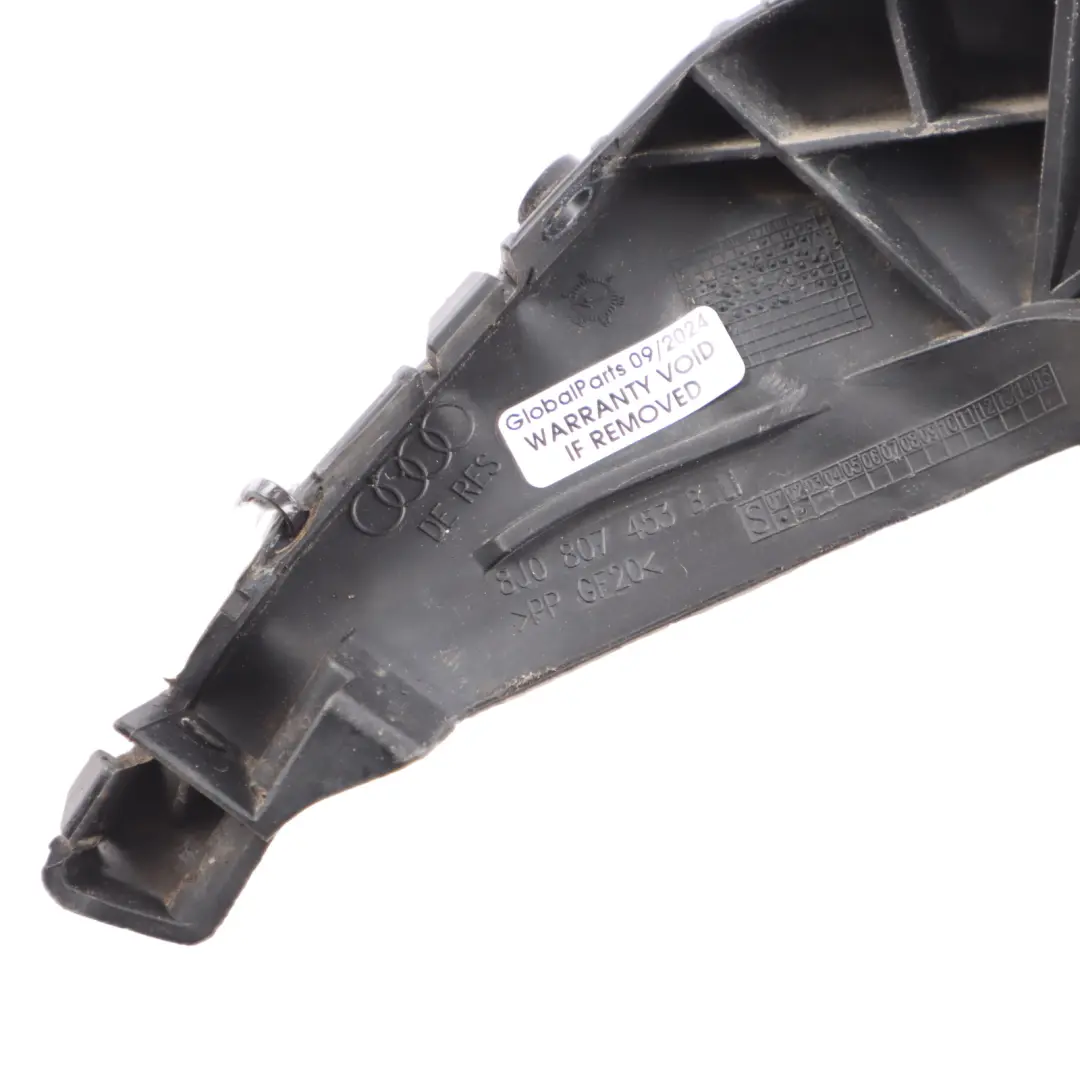 Soporte de parachoques trasero izquierdo para Sportback para Audi TT 8J con número de pieza 8J0807453B Audi TT 8J Soporte de parachoques trasero izquierdo para Sportback - SKU 8J0807453B - Número de pieza 8J0807453B