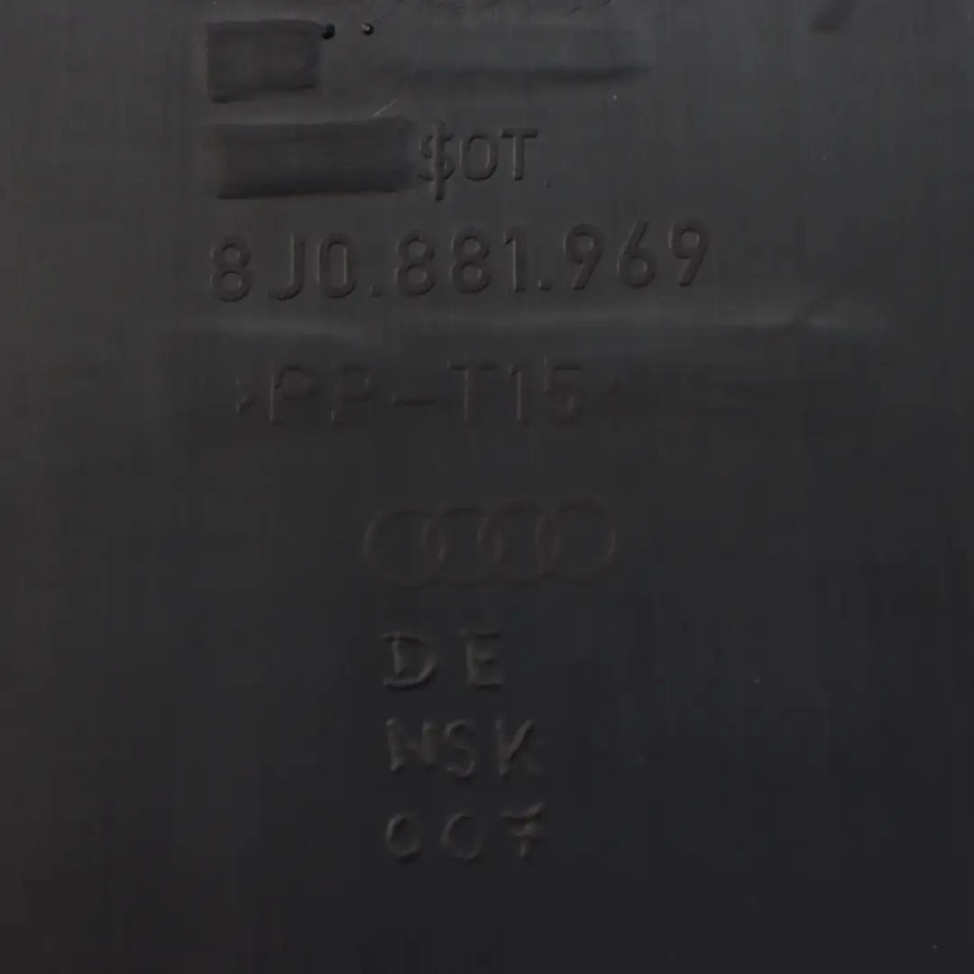 Couvre Dossier Siège avant Panneau garniture arrière Noir Audi TT 8J - SKU 8J0881969 - Numéro de pièce 8J0881969
