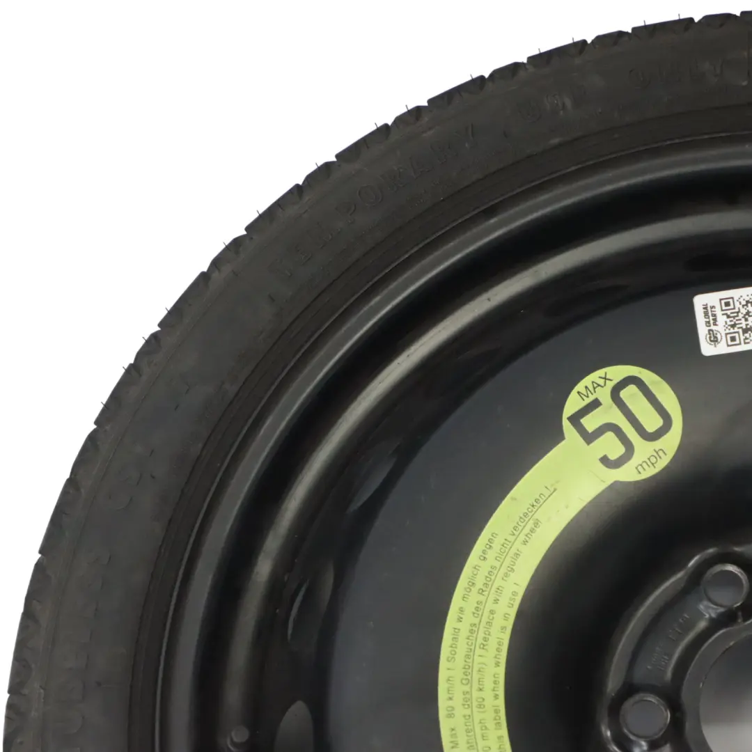 Stal R19 Koło Zapasowe Zapasówka Opona 125/70 do Audi A4 B8 o numerze 8K0601027 Audi A4 B8 Stal R19 Koło Zapasowe Zapasówka Opona 125/70 - SKU 8K0601027 - Numer Części 8K0601027