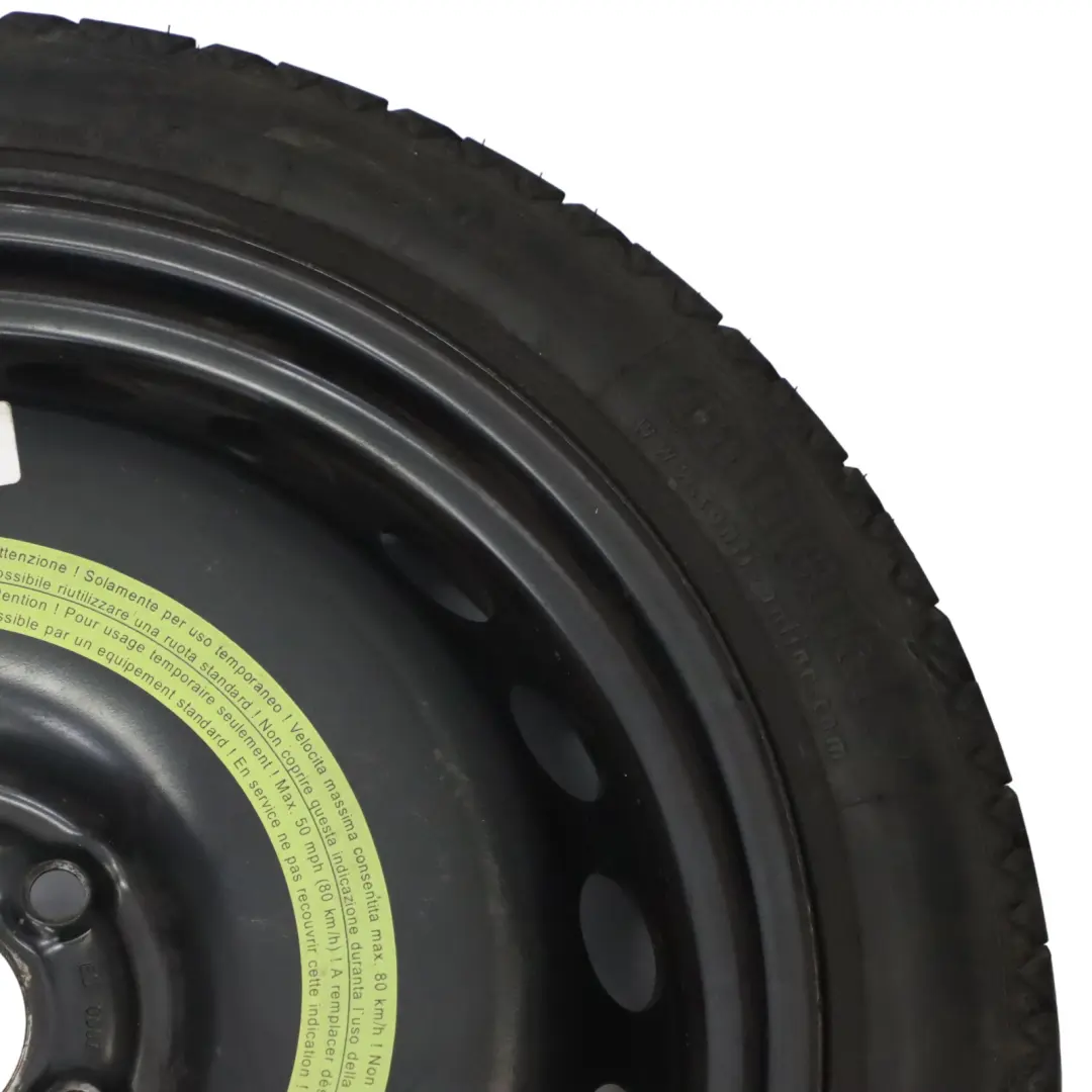 Ruota Scorta Acciaio R19 Continental Pneumatico 125/70 per Audi A4 B8 con numero di parte 8K0601027 Audi A4 B8 Ruota Scorta Acciaio R19 Continental Pneumatico 125/70 - SKU 8K0601027 - Numero di parte 8K0601027