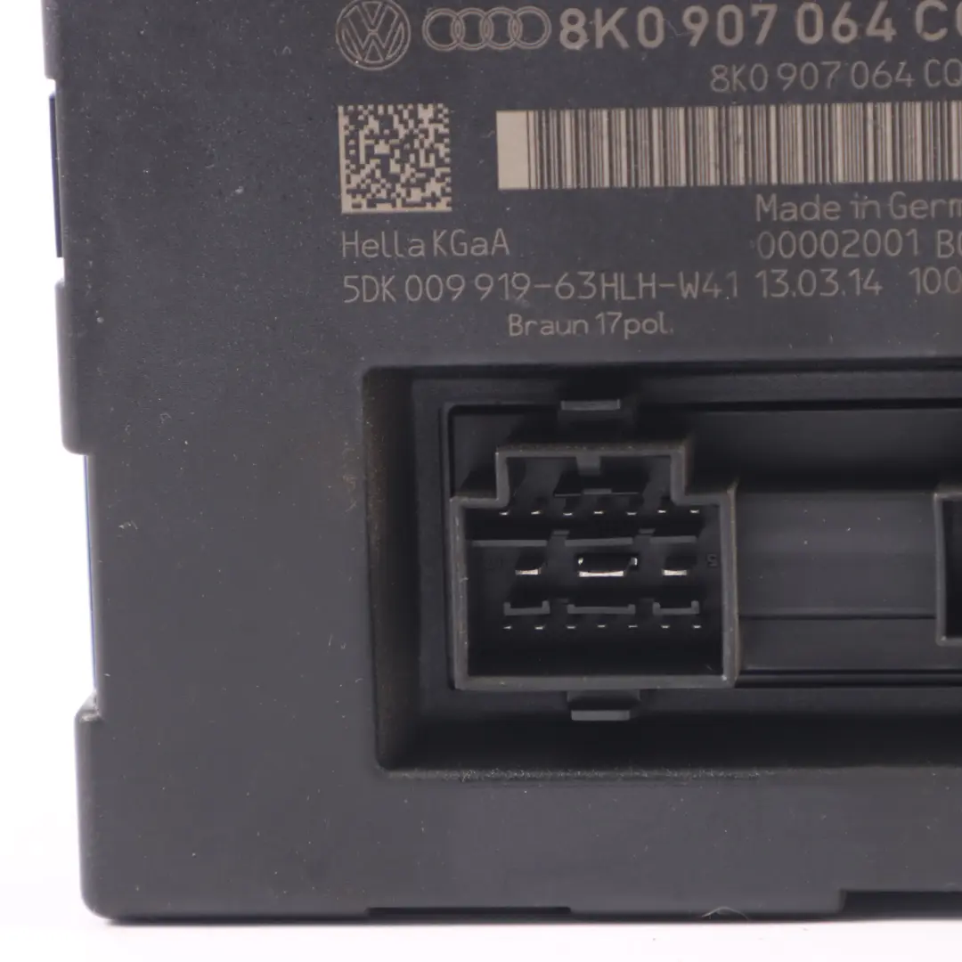 Body Control Comfort Unit Module BCM Convenience Unit ECU to Audi A5 8T with Part number 8K0907064CQ Audi A5 8T Body Control Comfort Unit Module BCM Convenience Unit ECU - SKU 8K0907064CQ - Part number 8K0907064CQ