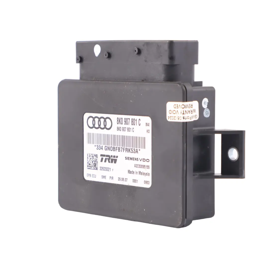 Audi A5 8T Freno de estacionamiento Unidad de control del módulo mano - SKU 8K0907801C - Número de pieza 8K0907801C