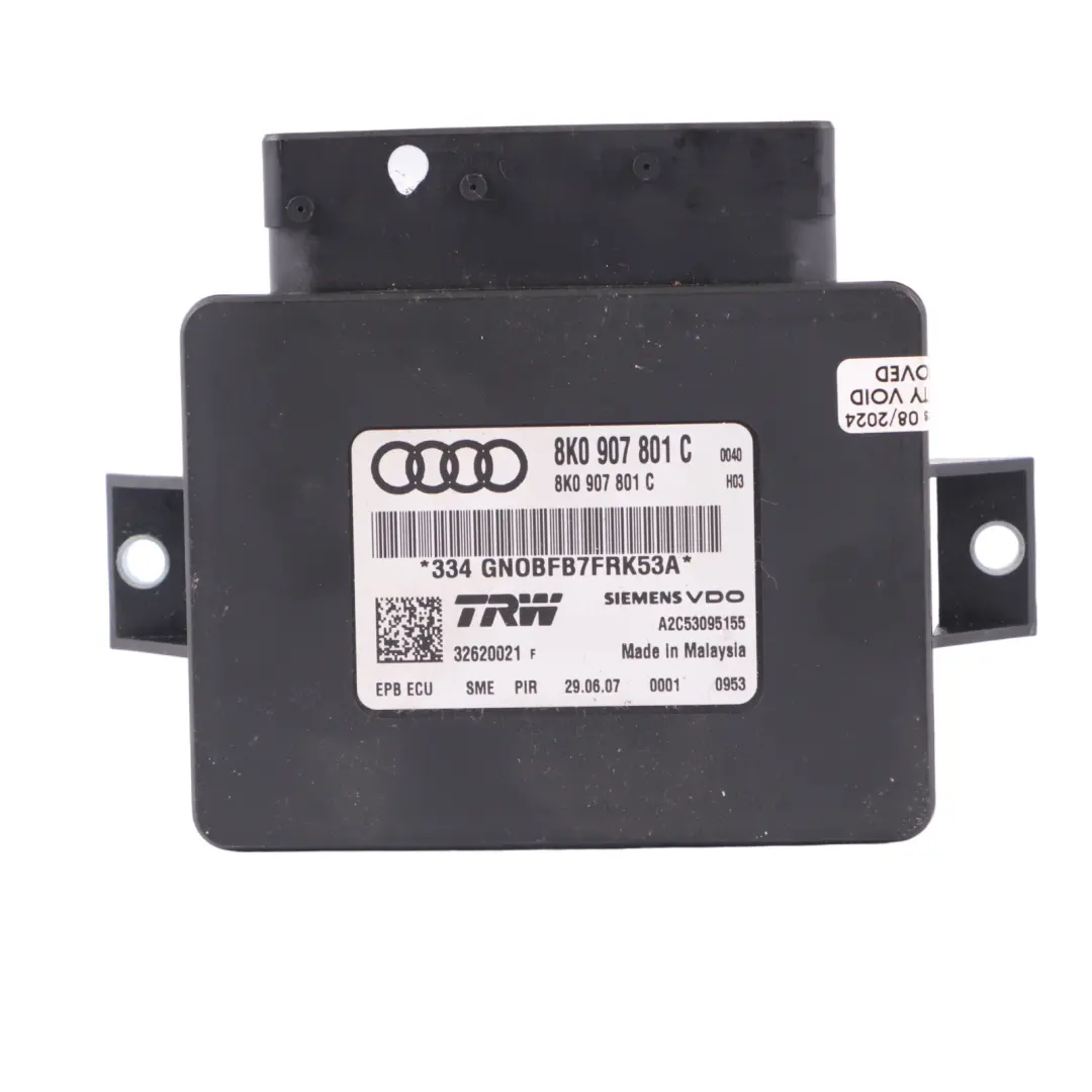 Audi A5 8T Frein de stationnement Module main Unité contrôle - SKU 8K0907801C - Numéro de pièce 8K0907801C