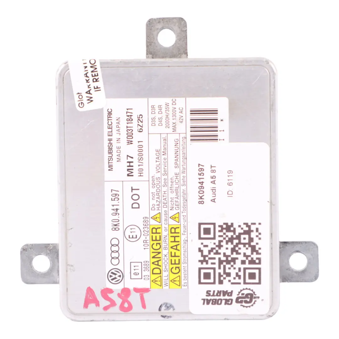 Unità Di Controllo Xenon Modulo Ballast Fari per Audi A5 8T con numero di parte 8K0941597 Audi A5 8T Unità Di Controllo Xenon Modulo Ballast Fari - SKU 8K0941597 - Numero di parte 8K0941597