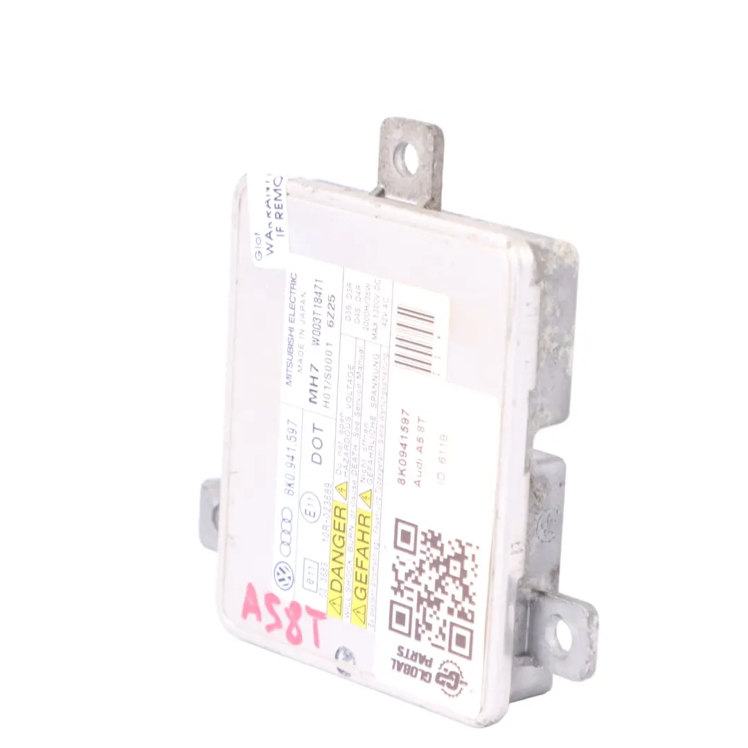 Control Unit Headlight Ballast Module to Audi A5 8T Xenon with Part number 8K0941597 Audi A5 8T Xenon Control Unit Headlight Ballast Module - SKU 8K0941597 - Part number 8K0941597