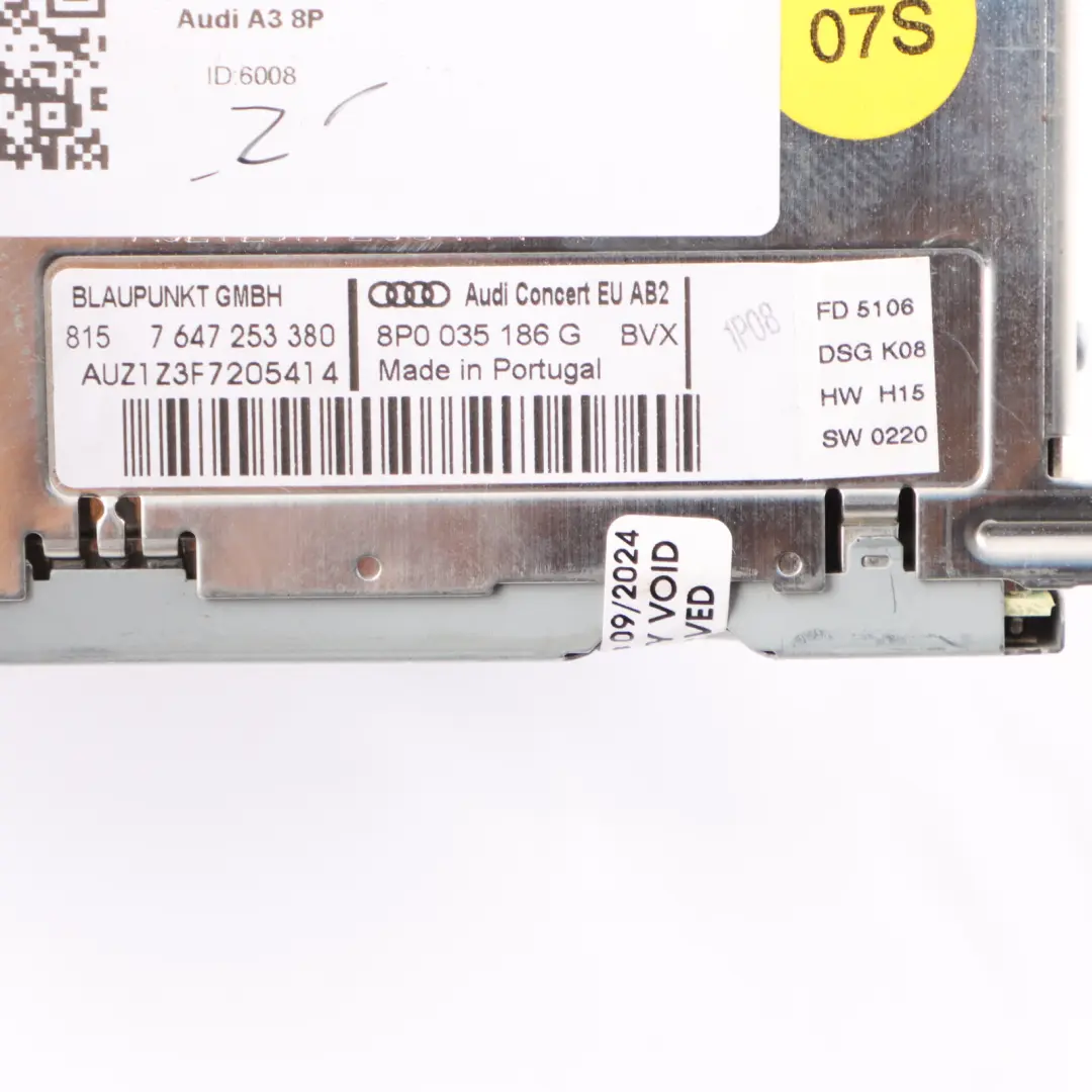 Audi A3 8P Multimédia Radio CD Lecteur Unité principale - SKU 8P0035186G - Numéro de pièce 8P0035186G