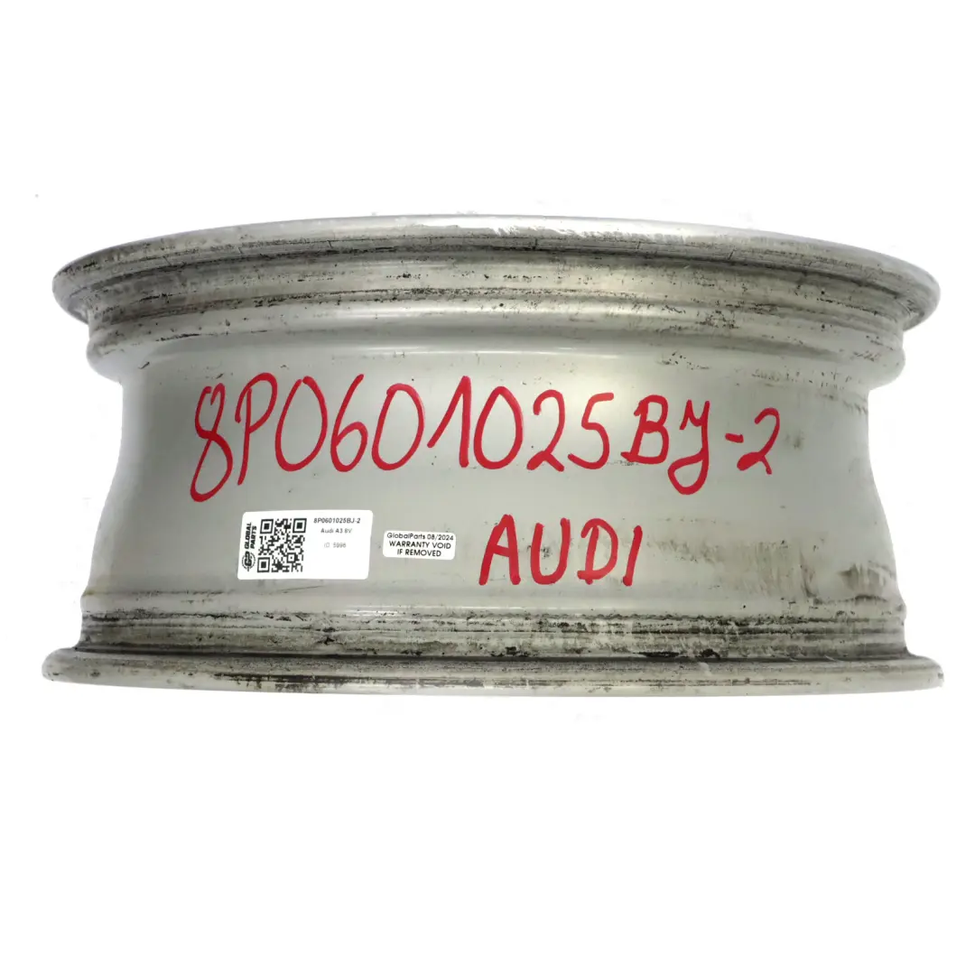 Audi A3 8P Cerchio Lega Argento 16" 6,5J ET:50 8P0601025BJ - SKU 8P0601025BJ-2 - Numero di parte 8P0601025BJ-2