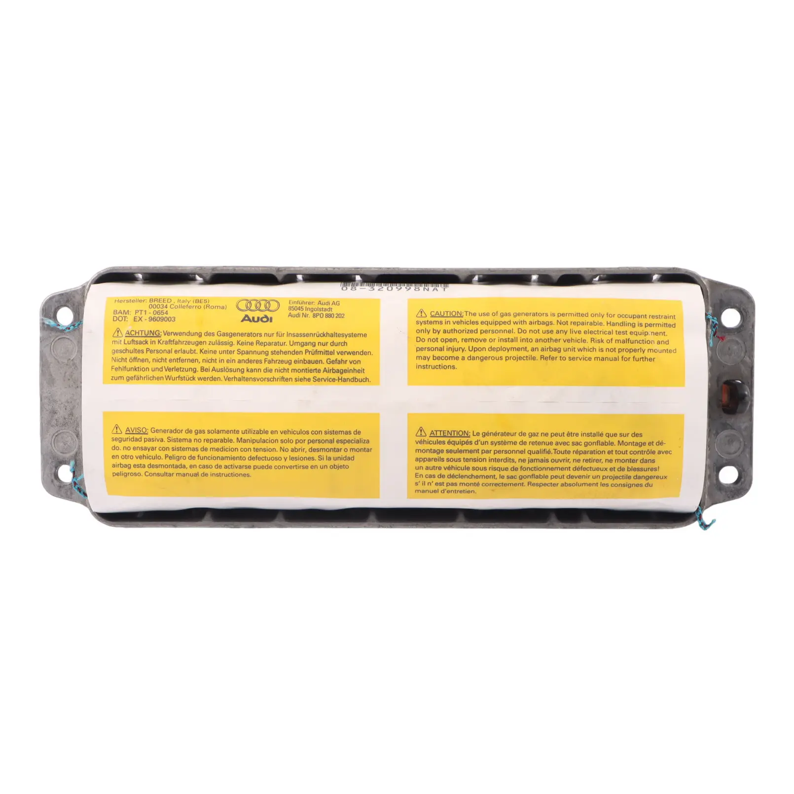 Audi A3 8P Cruscotto Anteriore Aria Lato Passeggero Modulo Sicurezza 8P0880202C