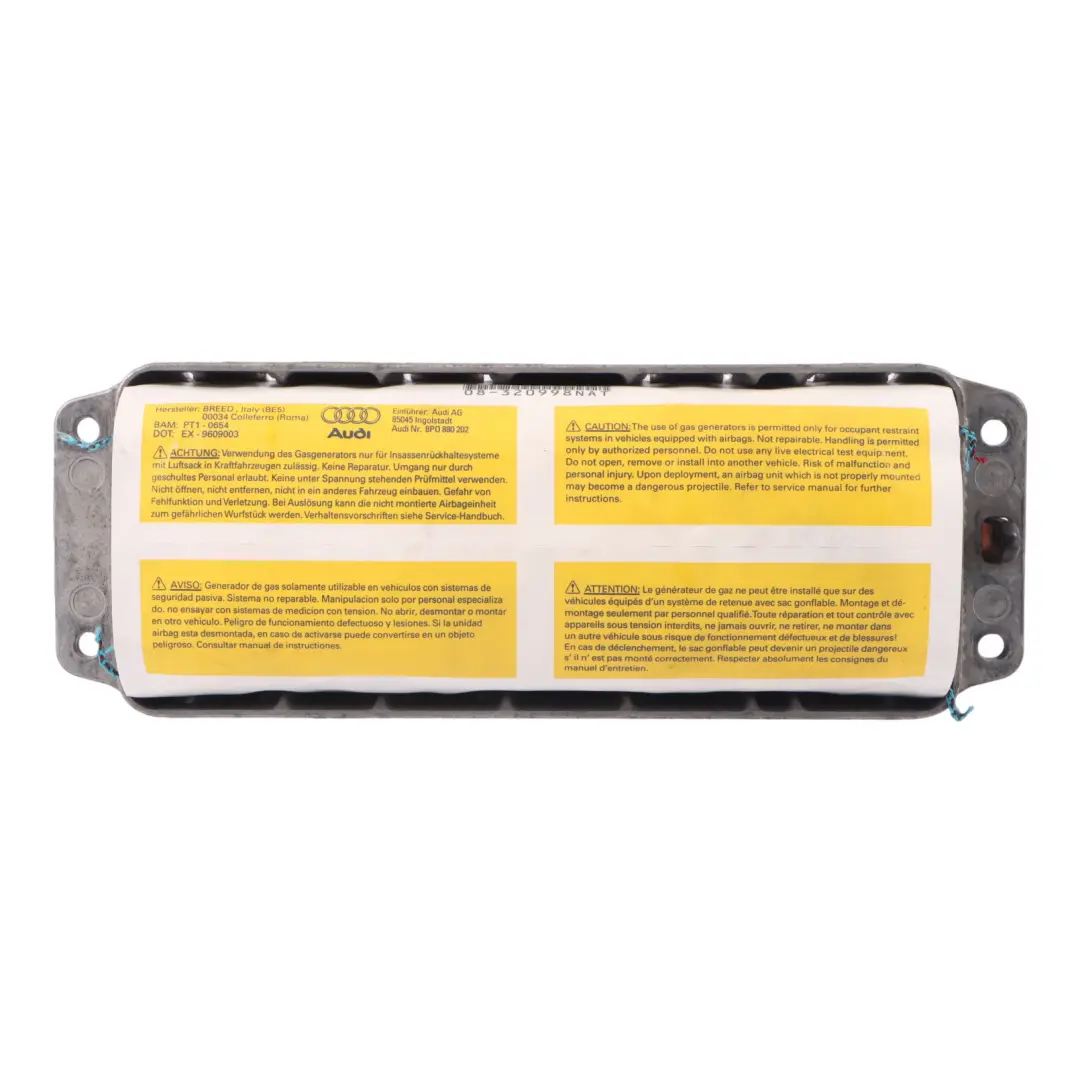 Salpicadero delantero Aire Lado Pasajero Módulo Seguridad para Audi A3 8P con número de pieza 8P0880202C Audi A3 8P Salpicadero delantero Aire Lado Pasajero Módulo Seguridad - SKU 8P0880202C - Número de pieza 8P0880202C