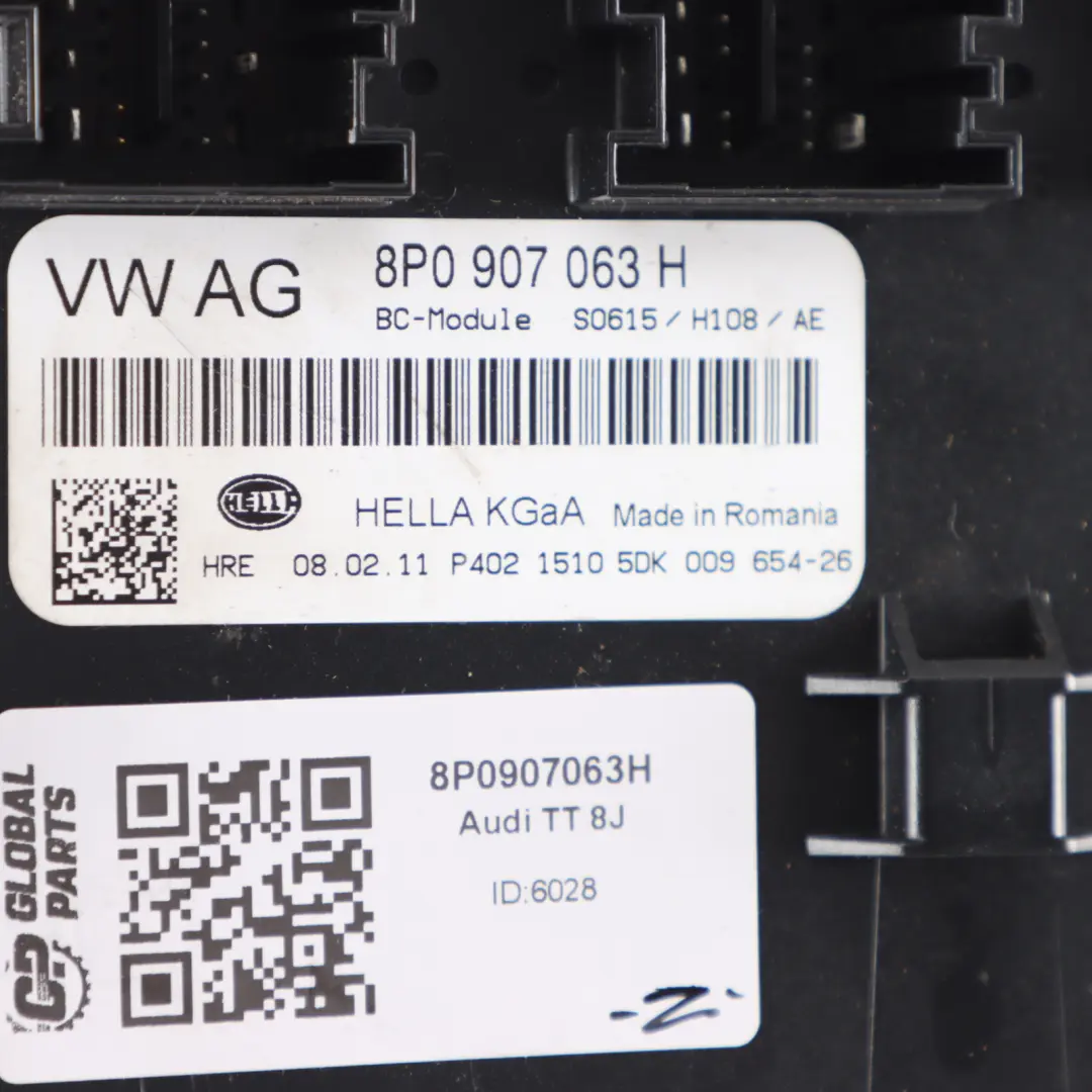 Body Control Module Unit to Audi TT 8J with Part number 8P0907063H Audi TT 8J Body Control Module Unit - SKU 8P0907063H - Part number 8P0907063H