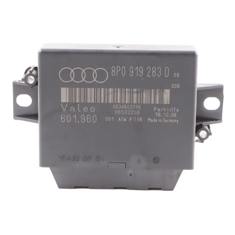 PDC Módulo sensor control de distancia de aparcamiento ECU para Audi A3 8P con número de pieza 8P0919283D Audi A3 8P PDC Módulo sensor control de distancia de aparcamiento ECU - SKU 8P0919283D - Número de pieza 8P0919283D