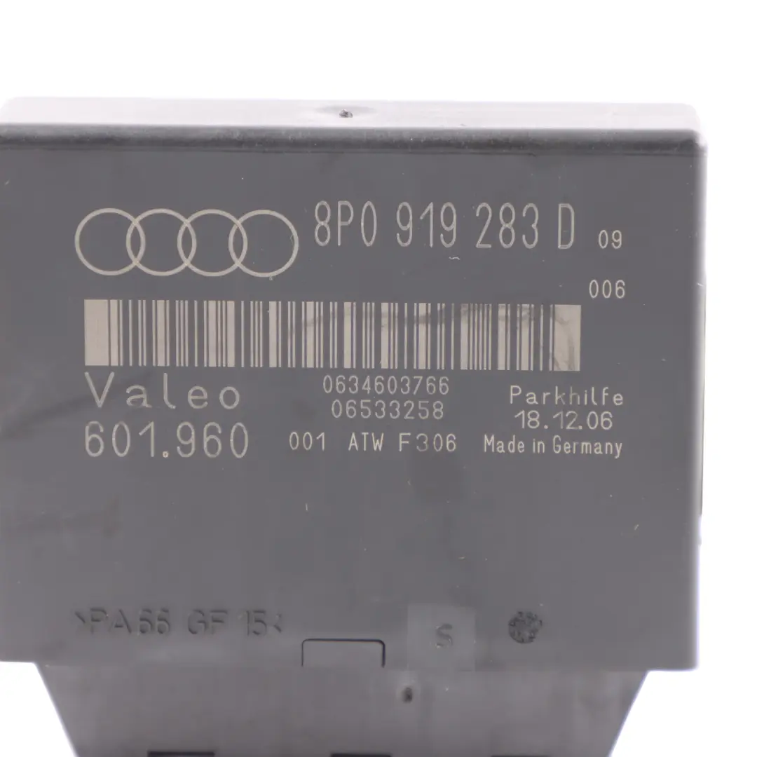 Audi A3 8P Module Capteur Contrôle Distance De Stationnement PDC ECU - SKU 8P0919283D - Numéro de pièce 8P0919283D