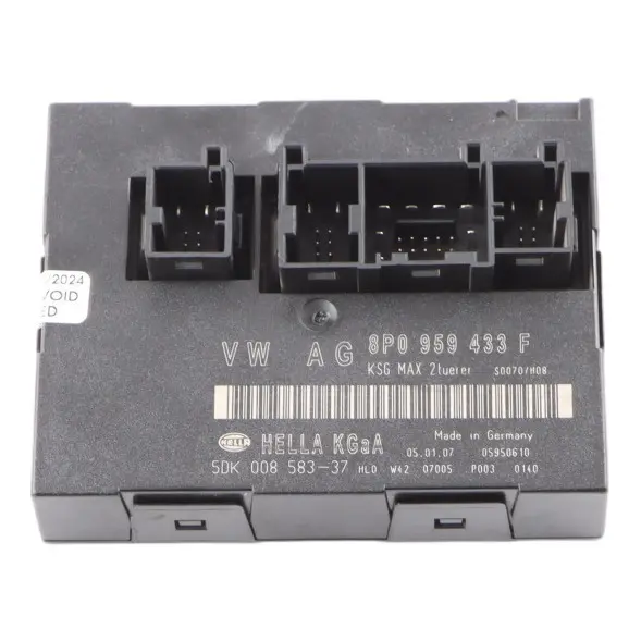 Moduł Sterownik Komfortu ECU HELLA do Audi A3 8P o numerze 8P0959433F Audi A3 8P Moduł Sterownik Komfortu ECU HELLA - SKU 8P0959433F - Numer Części 8P0959433F