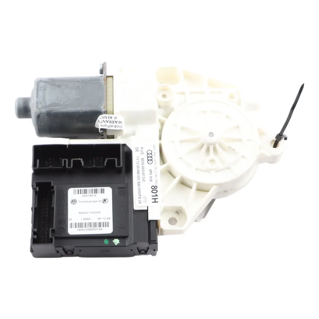 Door Window Lifter Motor Regulator Front Right O/S to Audi A3 8P with Part number 8P0959801H Audi A3 8P Door Window Lifter Motor Regulator Front Right O/S - SKU 8P0959801H - Part number 8P0959801H