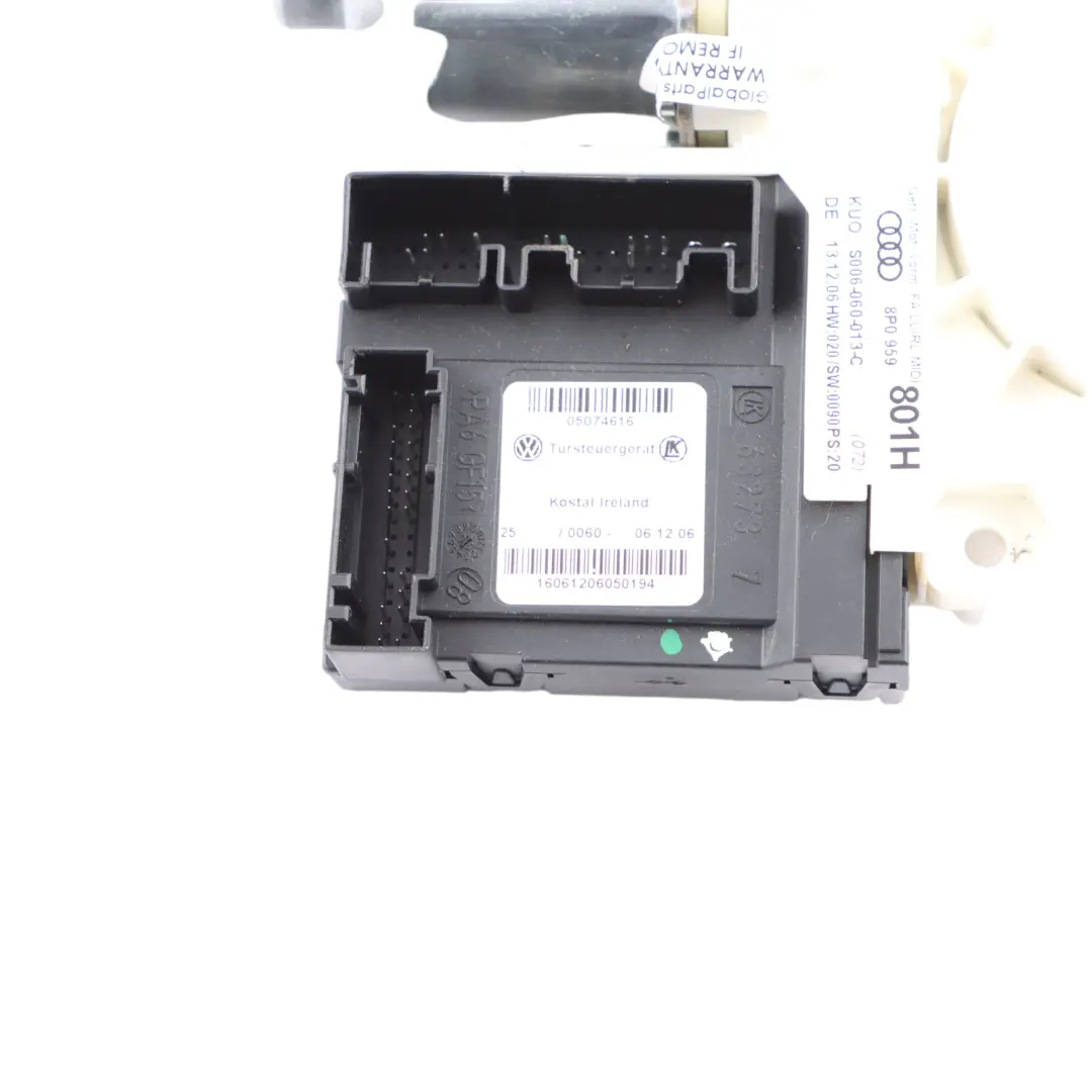Door Window Lifter Motor Regulator Front Right O/S to Audi A3 8P with Part number 8P0959801H Audi A3 8P Door Window Lifter Motor Regulator Front Right O/S - SKU 8P0959801H - Part number 8P0959801H