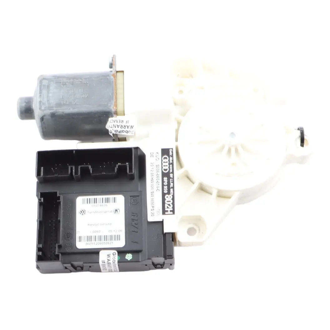 Front Door Window Lifter Regulator Motor Left N/S Audi A3 8P - SKU 8P0959802H - Part number 8P0959802H